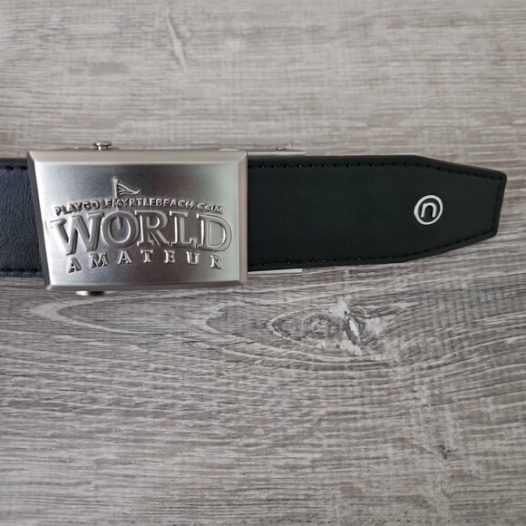 Nexbelt Golf Belt Adjustable Ratchet Mens Black World Amateur Golf Myrtle Beach - Picture 1 of 10